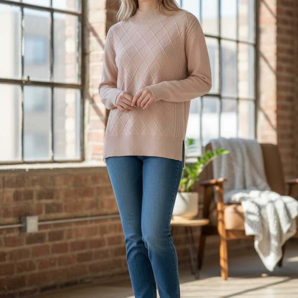 Briggs New York Soft Blush Crew Neck Sweater